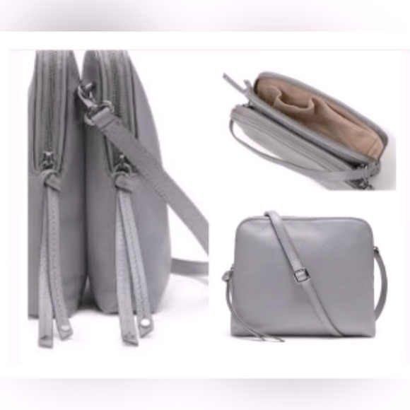 Banana Republic women Leather Double Pouch Crossbody Bag - Picture 1 of 16
